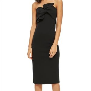 Topshop Bow Front Twist Midi Dress NWT